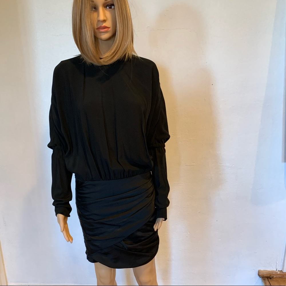 Yves Saint Laurent Envers Satin Noir-Dress - Picture 1 of 5